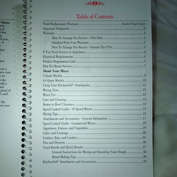 KitchenAid Stand Mixer Instruction Recipe Manual - Picture 2 of 5